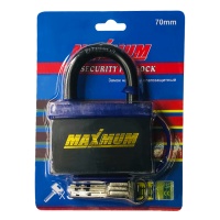 Замок навесной прорезиненный 70 мм, "MAXIMUM" (2099) оптом