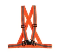 Пояс светоотражающий (сигнальный) S-XXL с наплечными лямками, 4см., оранжевый 