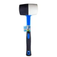 Киянка резиновая черно-белая с фиберглассовой рукояткой 750 гр, "MAXIMUM" MX 08748