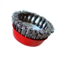 Щетка чашечная для УШМ 100 мм (4), черная, крученая проволока